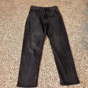 American‎ Eagle Stretch Mom Jeans Womens Size 6 Short Black Wash Denim